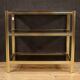 Table d'appoint étagère design en métal doré des années 80