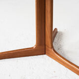 Table ovale danoise en teck avec 2 extensions