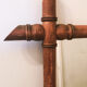 Mirror 60s solid wood carved bamboo 52x63cm