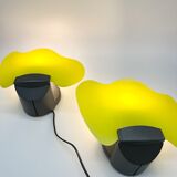 Pair of modernist wall lights "Laguna Light" - Italy, 1980s
