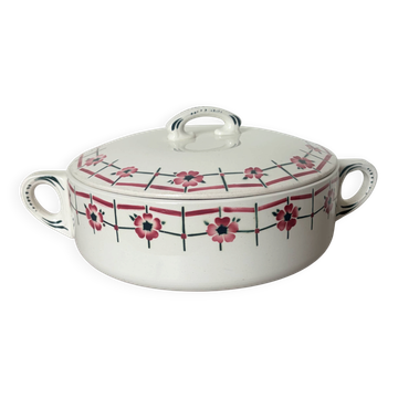 Soup tureen, vintage vegetable dish from Céranord St Amand model Monique 2103166.