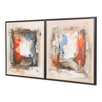 Two abstract paintings, Denmark, end of 20th century
