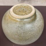 Vintage "ball" pottery vase in stoneware signed