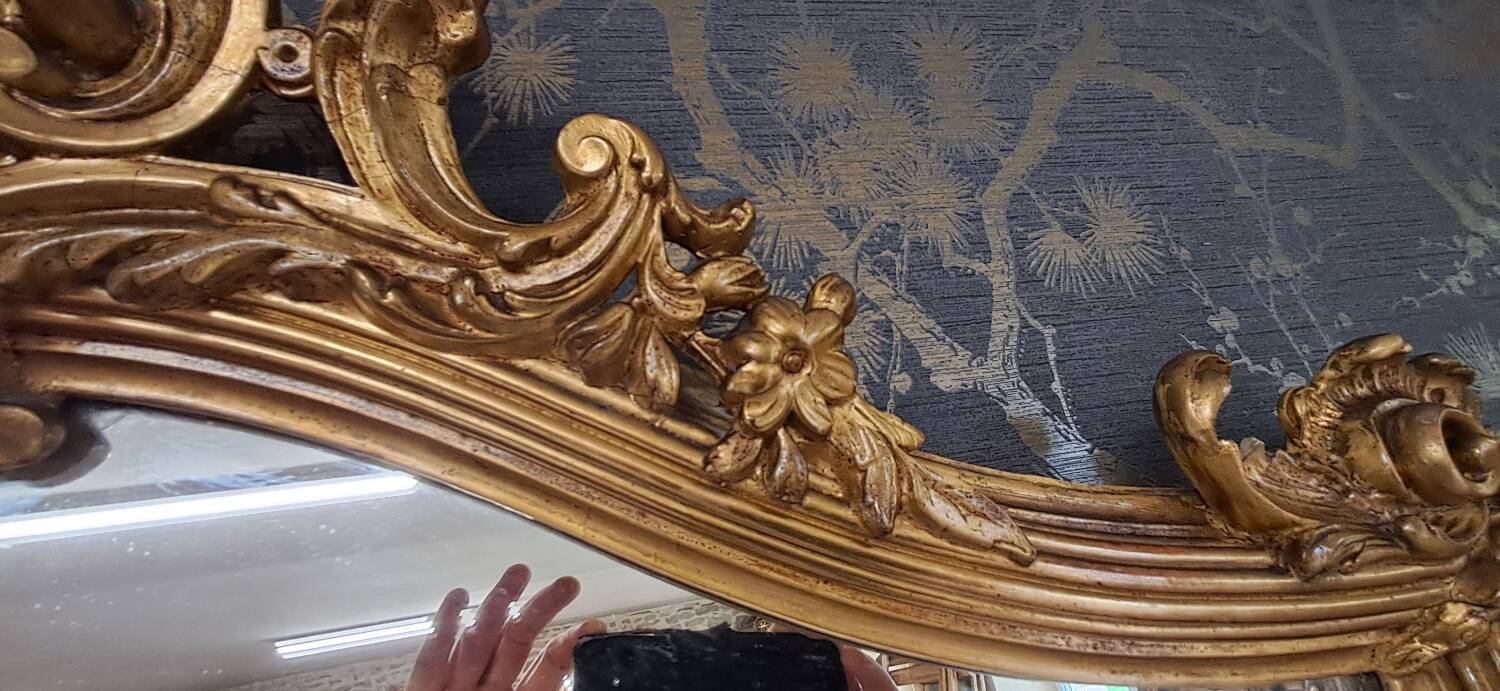 Antique 19th century mirror 184 x 108