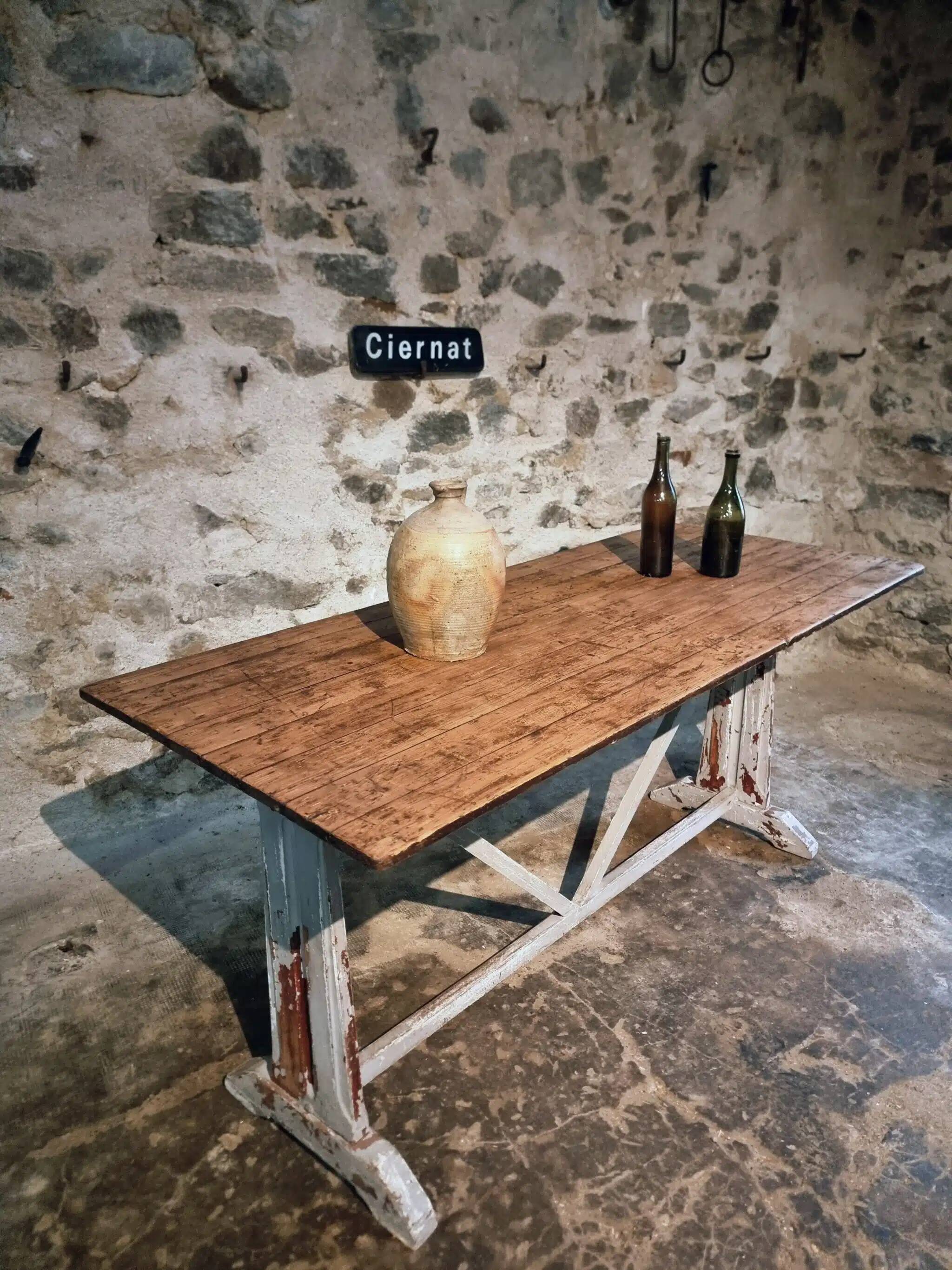 Table bistrot / de travail française ancienne, vers 1920