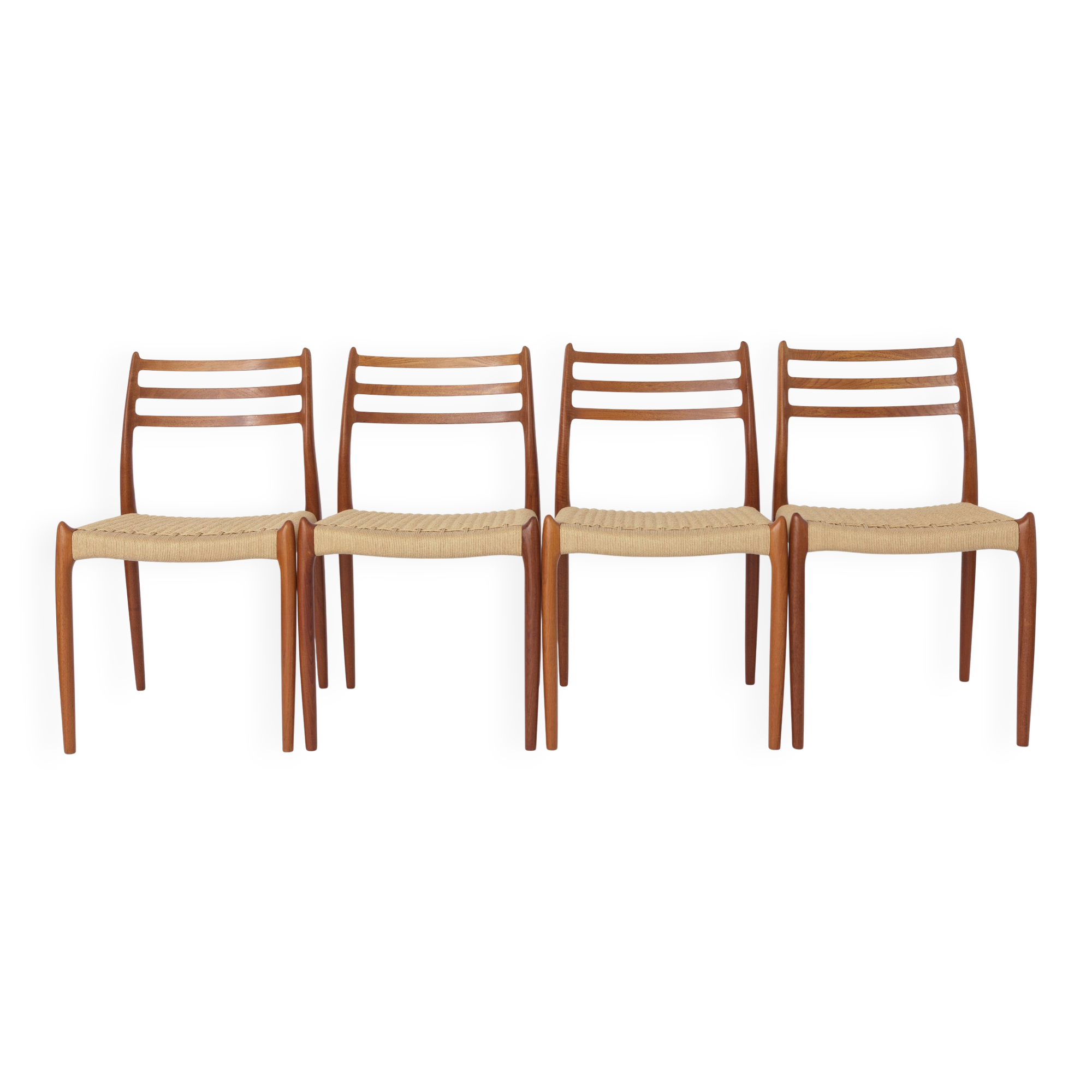 4 of 8 Niels Otto Møller Model 78 Dining Chairs | Danish Teak 1960s Vintage