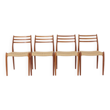 4 of 8 Niels Otto Møller Model 78 Dining Chairs | Danish Teak 1960s Vintage