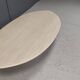 Vintage oval travertine coffee table, 1970s