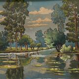 Tableau paysage André Gault