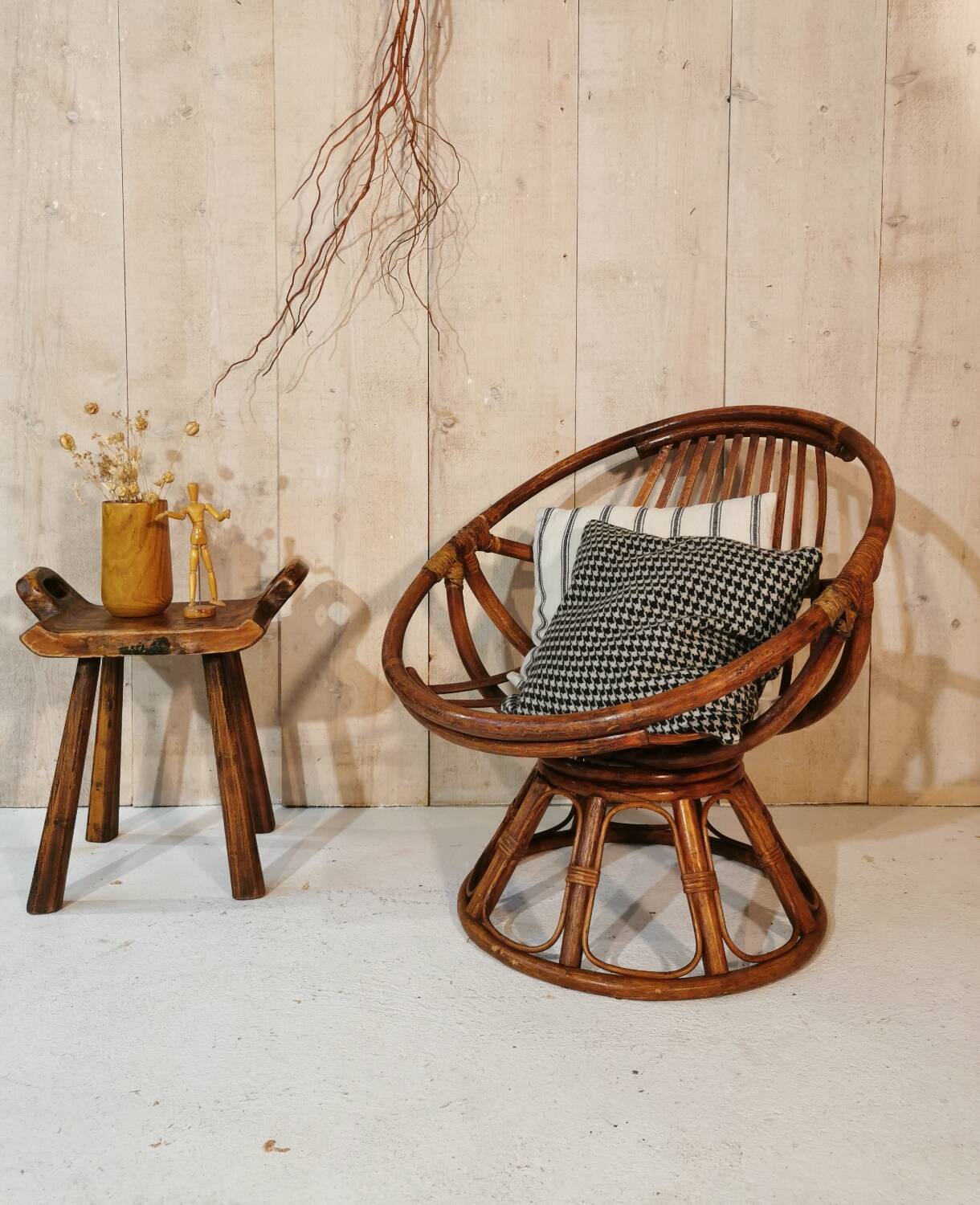 Rattan armchair