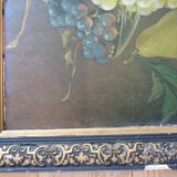 Oil on canvas still life with fruit by J. Rubel