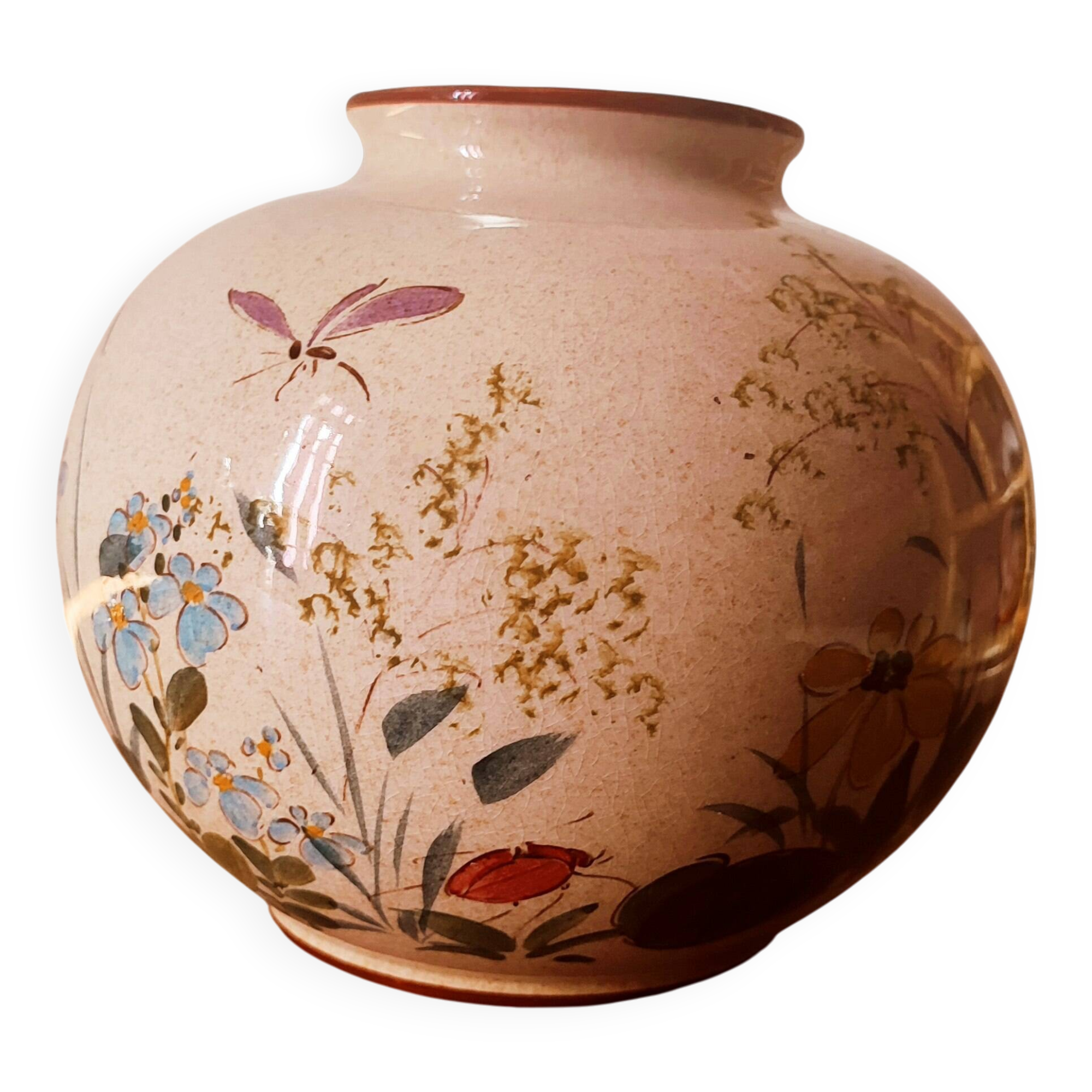 Villeroy & Boch hand-painted spherical vase