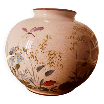 Vase boule Villeroy et boch peint à la main