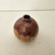 Glazed ceramic ball vase soliflore signed JL