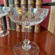 6 1920's crystal champagne glasses