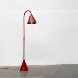 Mid-century leather floor lamp by Jacques Adnet for Valenti, Spain, 1960s.