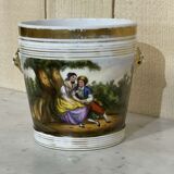 Cache pot Napoleon III late nineteenth porcelain