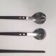 2 paires de couverts à salade teck et inox