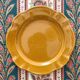 4 dessert plates in ceramic Pichon Uzes ochre yellow