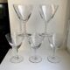 Set of 5 engraved wine glasses star model 50s