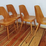 Ensemble de quatre chaises par O. Haerdtl pour Ton Tchécoslovaquie, années 1960