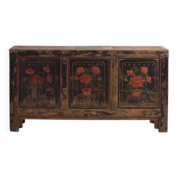 Antique buffet painted in elm wood – China, circa 1900