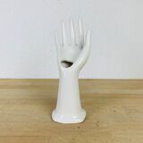Hand ring soliflore white ceramic