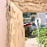 Recycled teak mirror
