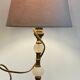 Vintage marble and velvet metal lamp