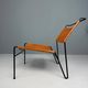 A. A. Dolleman Lounge Chair by Metz & Co, Mid-Century Leather & Metal