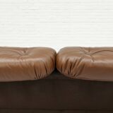 Tufted leather borkum two-seater sofa by johan bertil for ikea 1970s