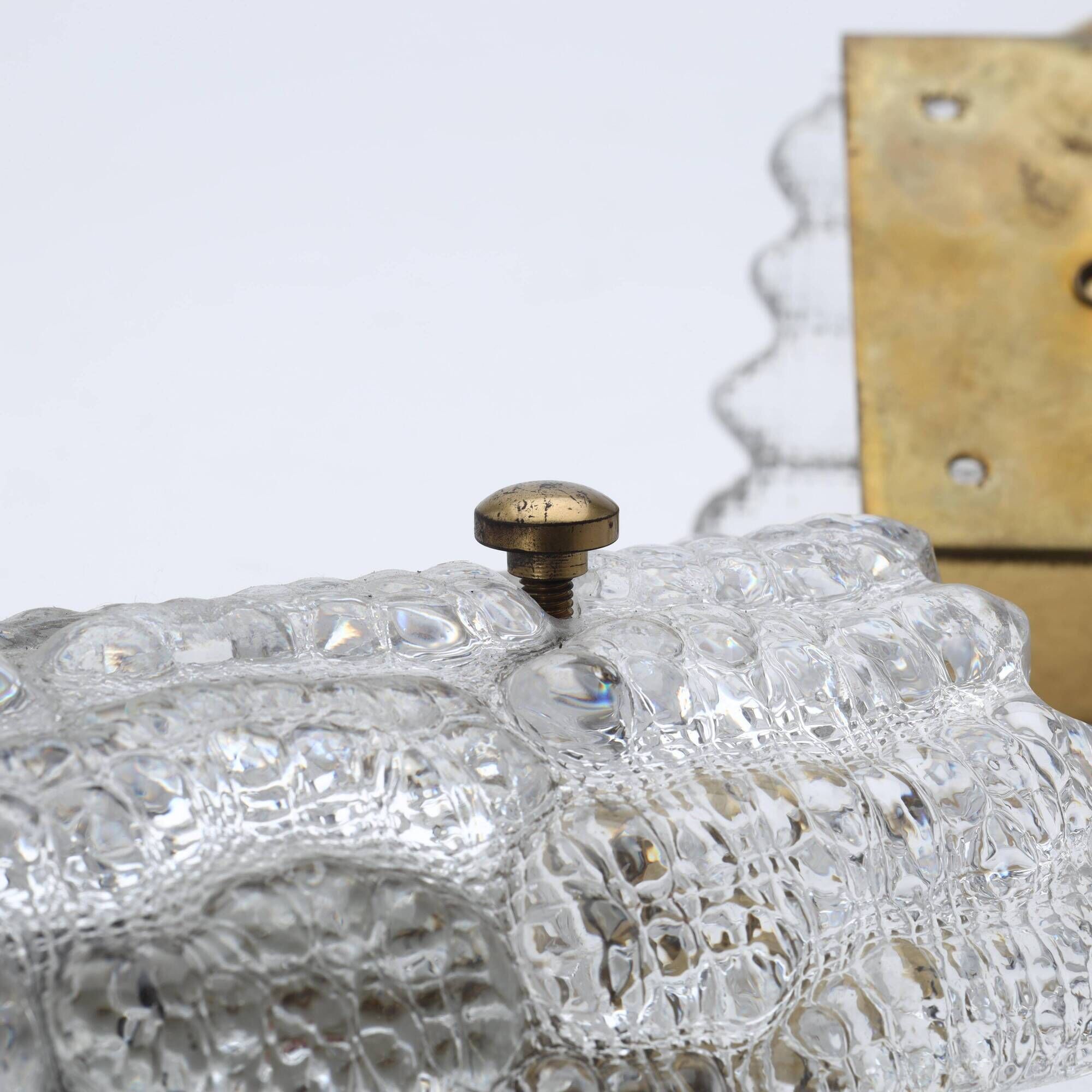 Glass wall lamp by Carl Fagerlund for Orrefors Sweden 1960s set of 2
