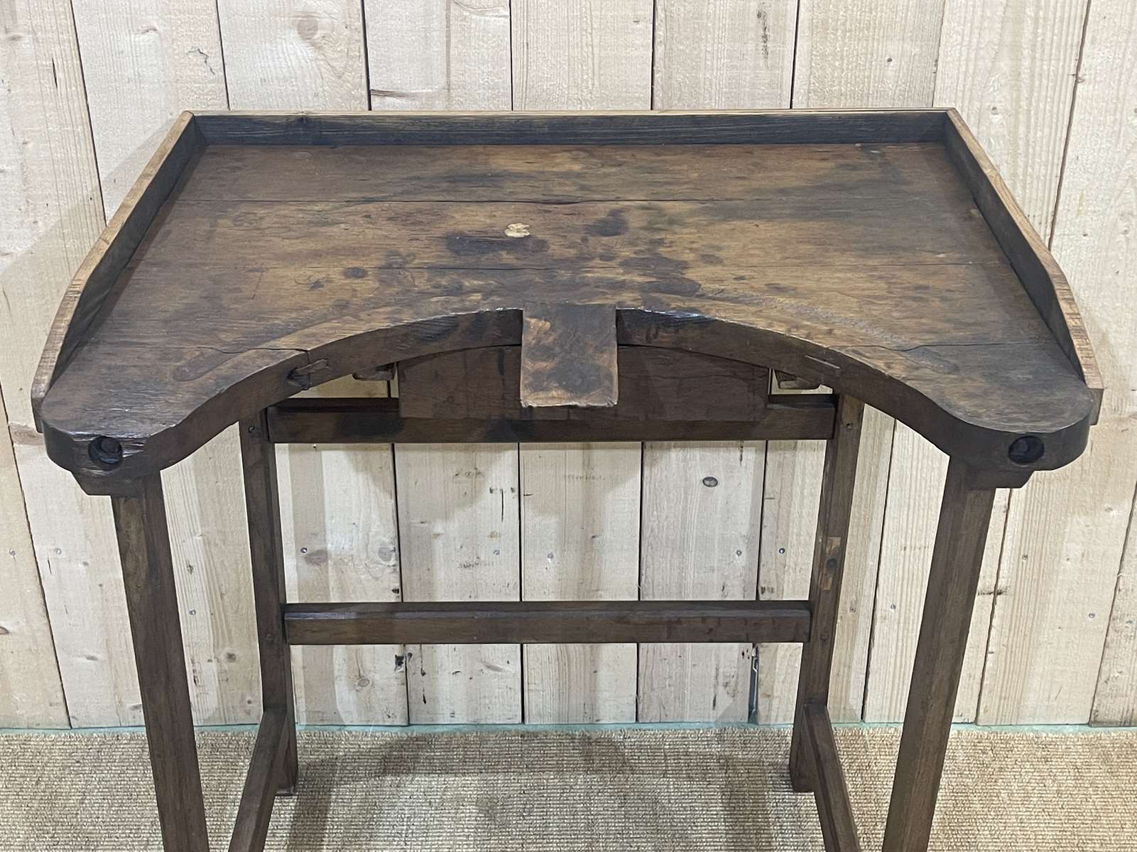 Table de travail de bijoutier en chêne début XXème
