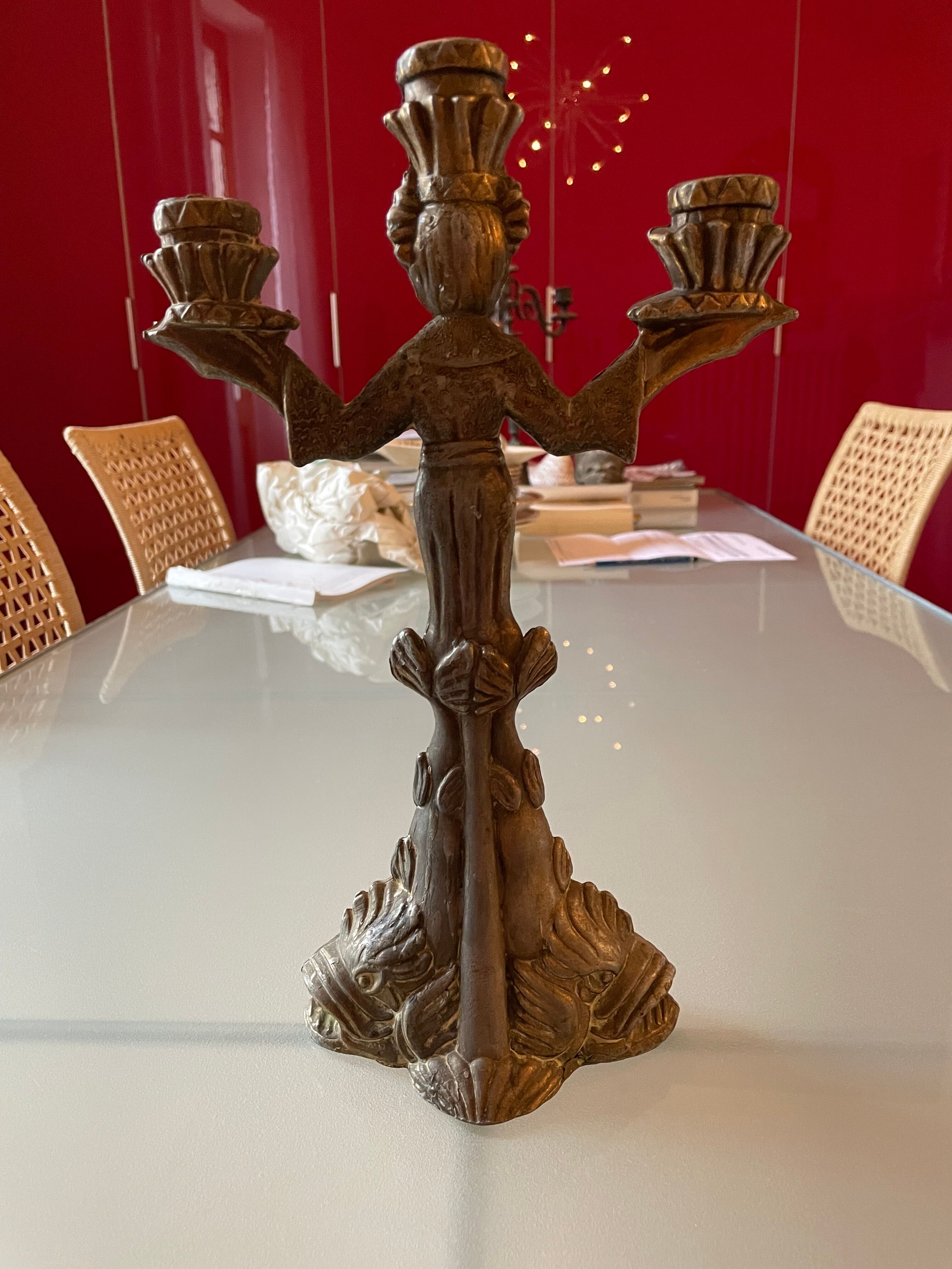 Old Art Nouveau candle holder