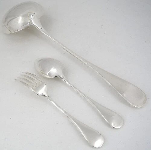 Christofle Baguette Fidélio antique 12 place settings + ladle, 25 pieces silver-plated metal