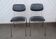 Pair of vintage faux leather and chrome chairs