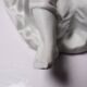 Fine bisque porcelain holy water font with two angels, antique, 1900-1930, Germany