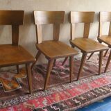 Set of four Brutalist chairs 1940s-1950s