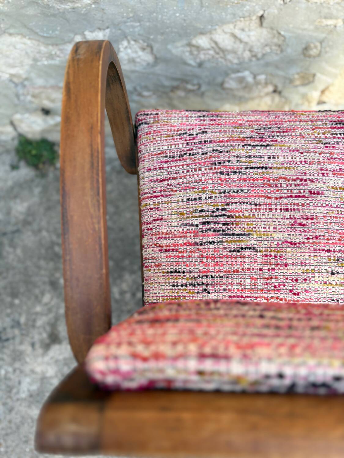 Pair of 1960s bridge chairs in Nobilis fabric