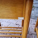 Paire  de tables de chevet  en rotin maugrion