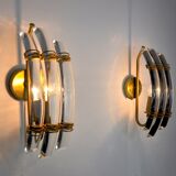 Pair of Venini wall lamps, Italy, 1970