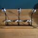 Coat rack patinated wood 3 hooks metal porcelain deco