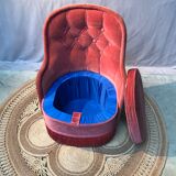 Velvet toad armchair