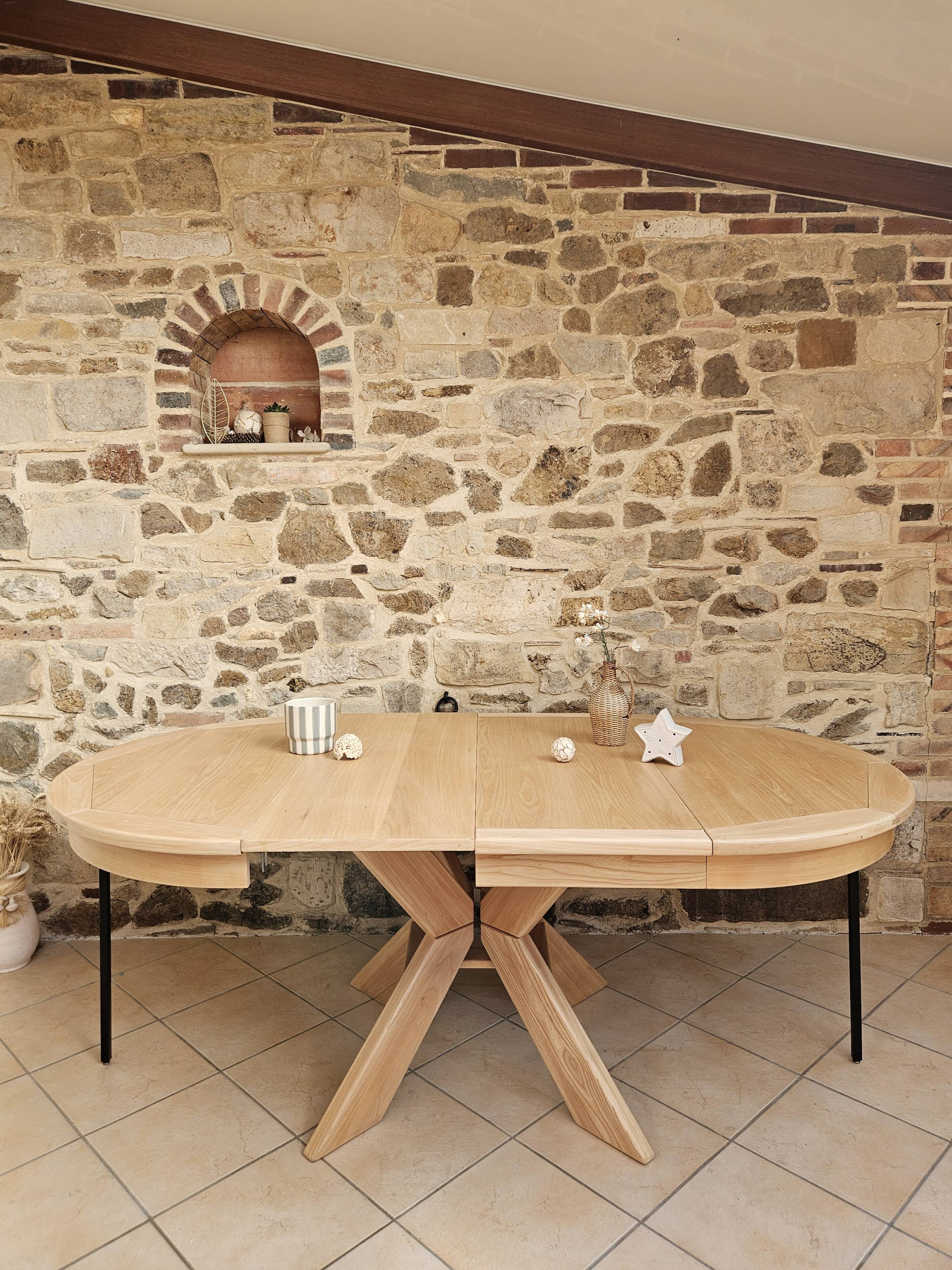 Table ronde orme style Pierre Chapo