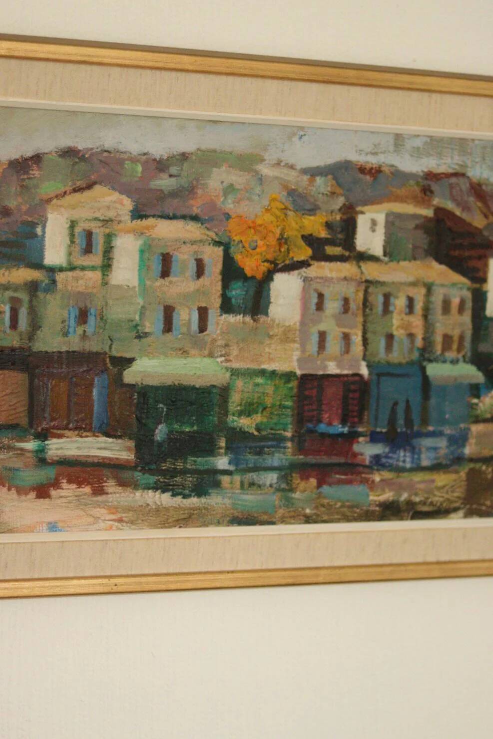 Huile sur toile suédoise originale du milieu du siècle par Bertil Wahlberg