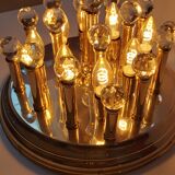 Brass plafond with Swarovski crystals, 1970s