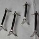 Lot of 4 silver metal knife holders "Christofle"