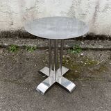 Modern round metal side table