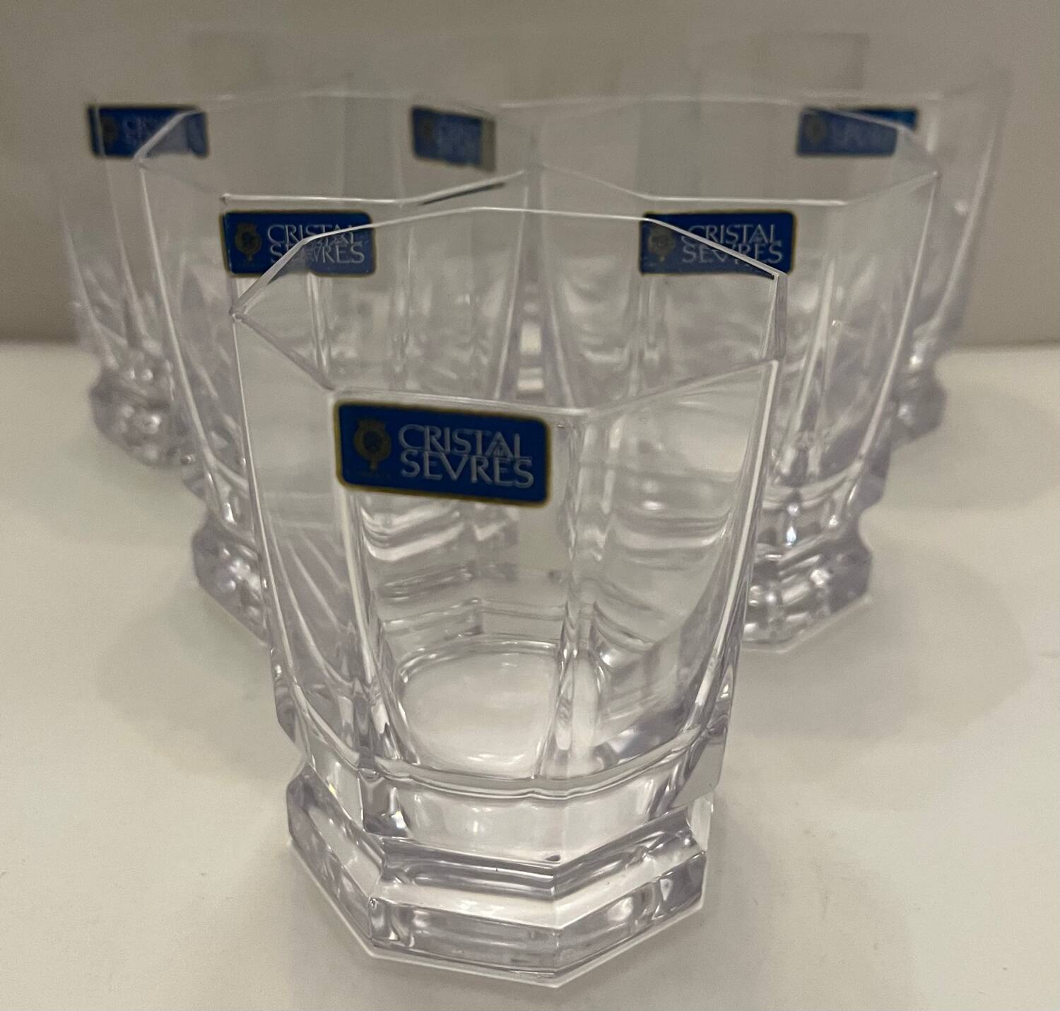 6 verres à whisky en cristal de Sèvres