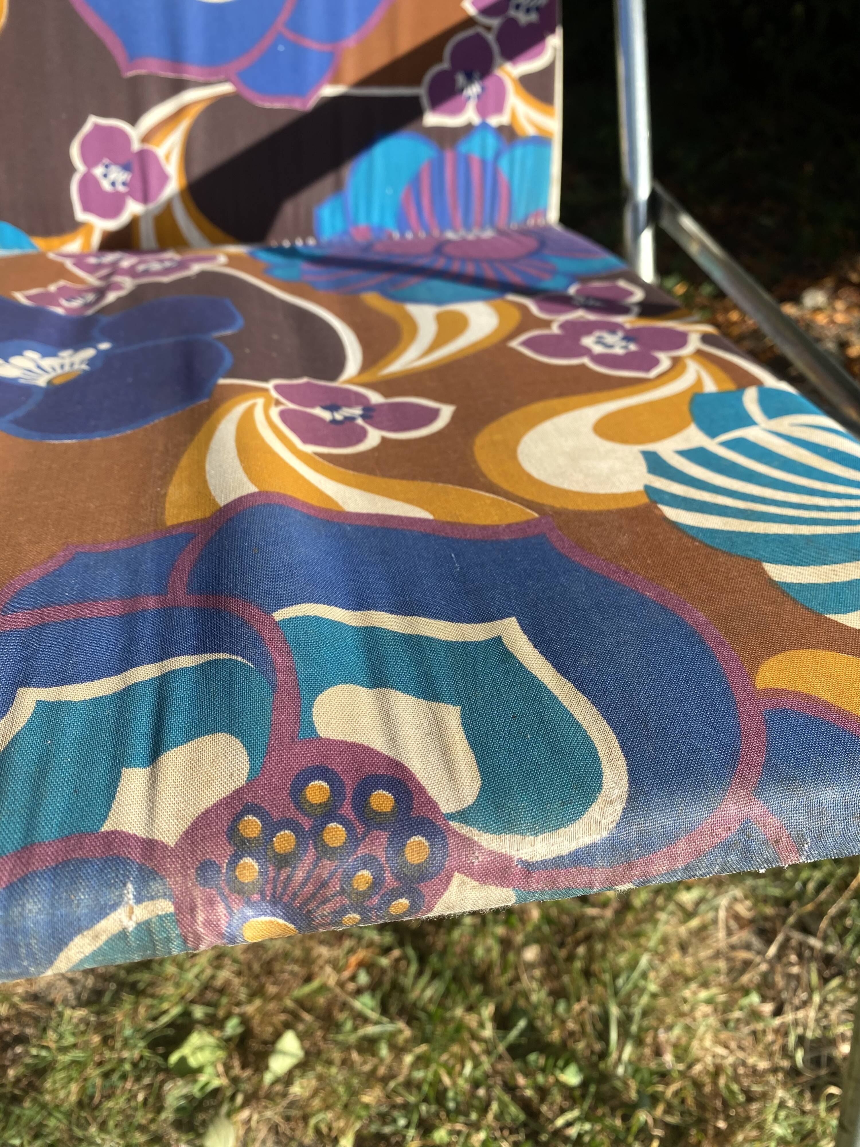 70s folding camping chairs, patio garden chairs